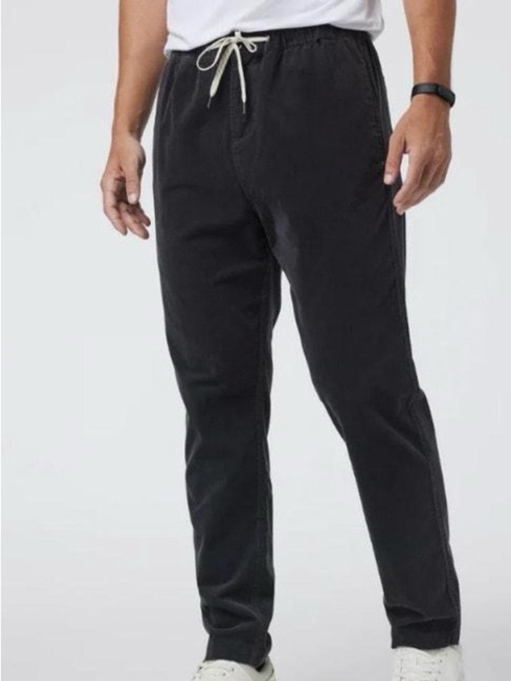 Vuori Meta Elastic Waist Drawstring Pants Black Cotton Stretch Men’s M Meta